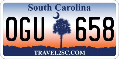 SC license plate OGU658