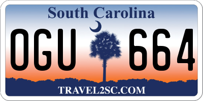 SC license plate OGU664