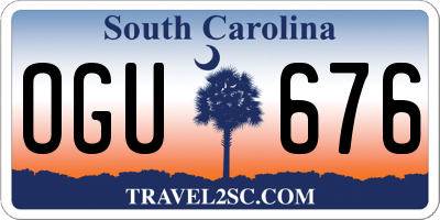SC license plate OGU676