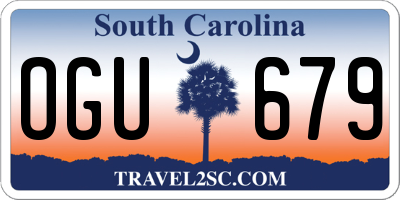 SC license plate OGU679