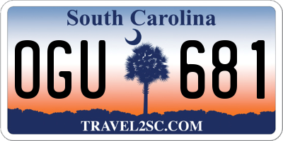 SC license plate OGU681