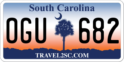 SC license plate OGU682