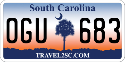 SC license plate OGU683