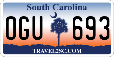 SC license plate OGU693