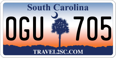 SC license plate OGU705