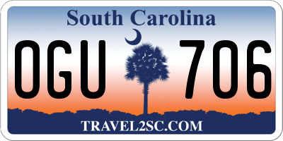 SC license plate OGU706