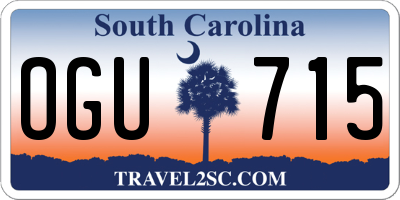SC license plate OGU715