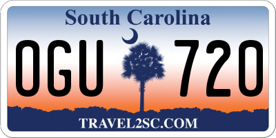 SC license plate OGU720