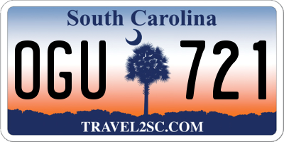 SC license plate OGU721