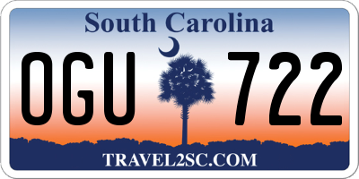 SC license plate OGU722