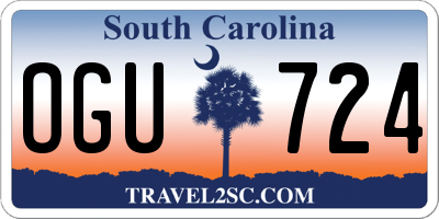SC license plate OGU724