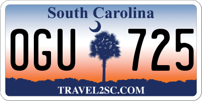 SC license plate OGU725