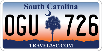 SC license plate OGU726