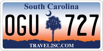 SC license plate OGU727