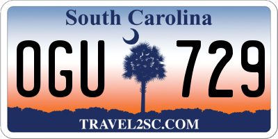 SC license plate OGU729