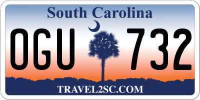 SC license plate OGU732