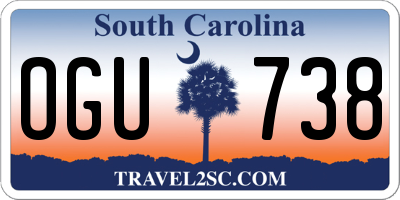 SC license plate OGU738