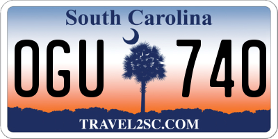 SC license plate OGU740