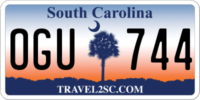 SC license plate OGU744