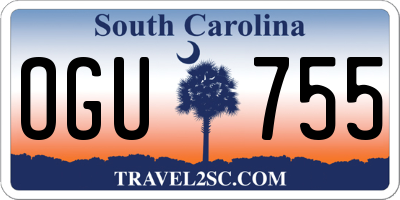 SC license plate OGU755
