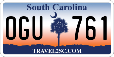 SC license plate OGU761
