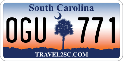 SC license plate OGU771