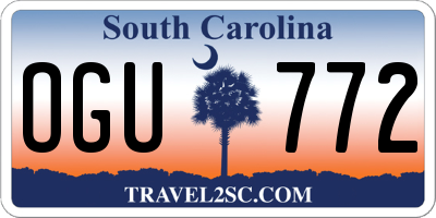 SC license plate OGU772