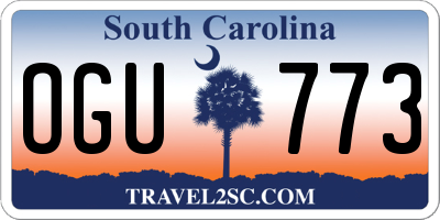 SC license plate OGU773