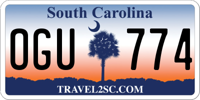 SC license plate OGU774