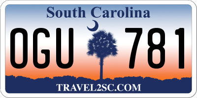 SC license plate OGU781