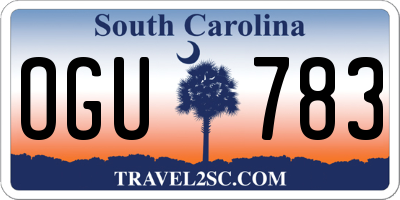 SC license plate OGU783