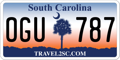 SC license plate OGU787