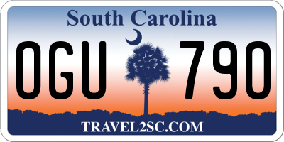 SC license plate OGU790