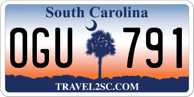 SC license plate OGU791