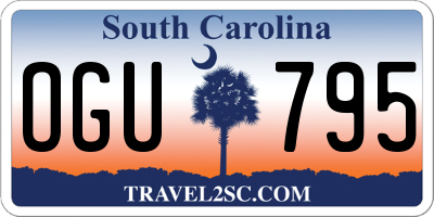 SC license plate OGU795