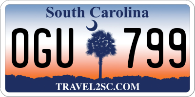 SC license plate OGU799
