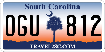 SC license plate OGU812