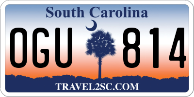 SC license plate OGU814