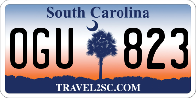 SC license plate OGU823