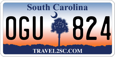 SC license plate OGU824