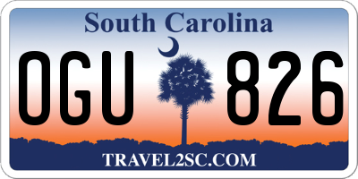 SC license plate OGU826