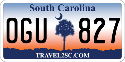 SC license plate OGU827