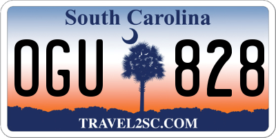 SC license plate OGU828