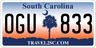 SC license plate OGU833