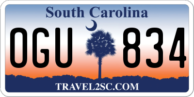 SC license plate OGU834
