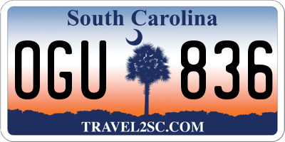 SC license plate OGU836