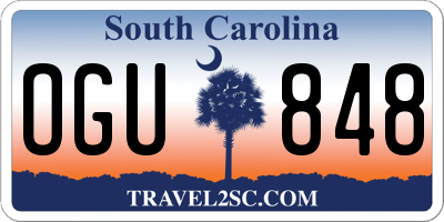 SC license plate OGU848
