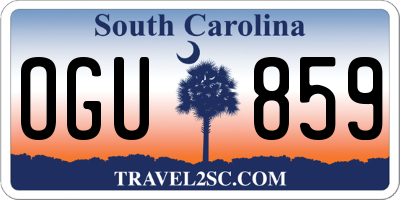 SC license plate OGU859