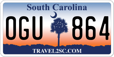 SC license plate OGU864
