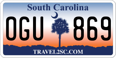 SC license plate OGU869